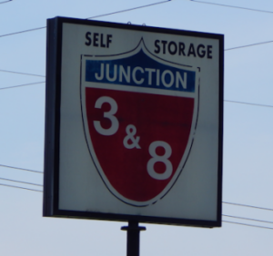 junction 3 and 8 sign