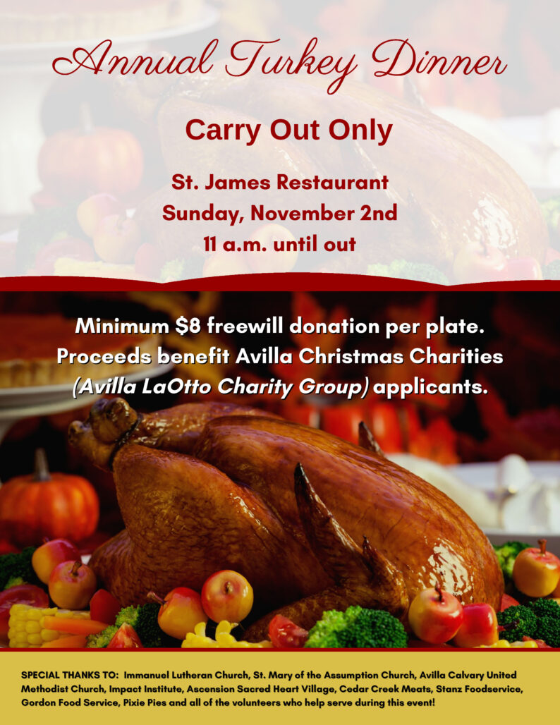 2025 Annual Turkey Dinner Flyer